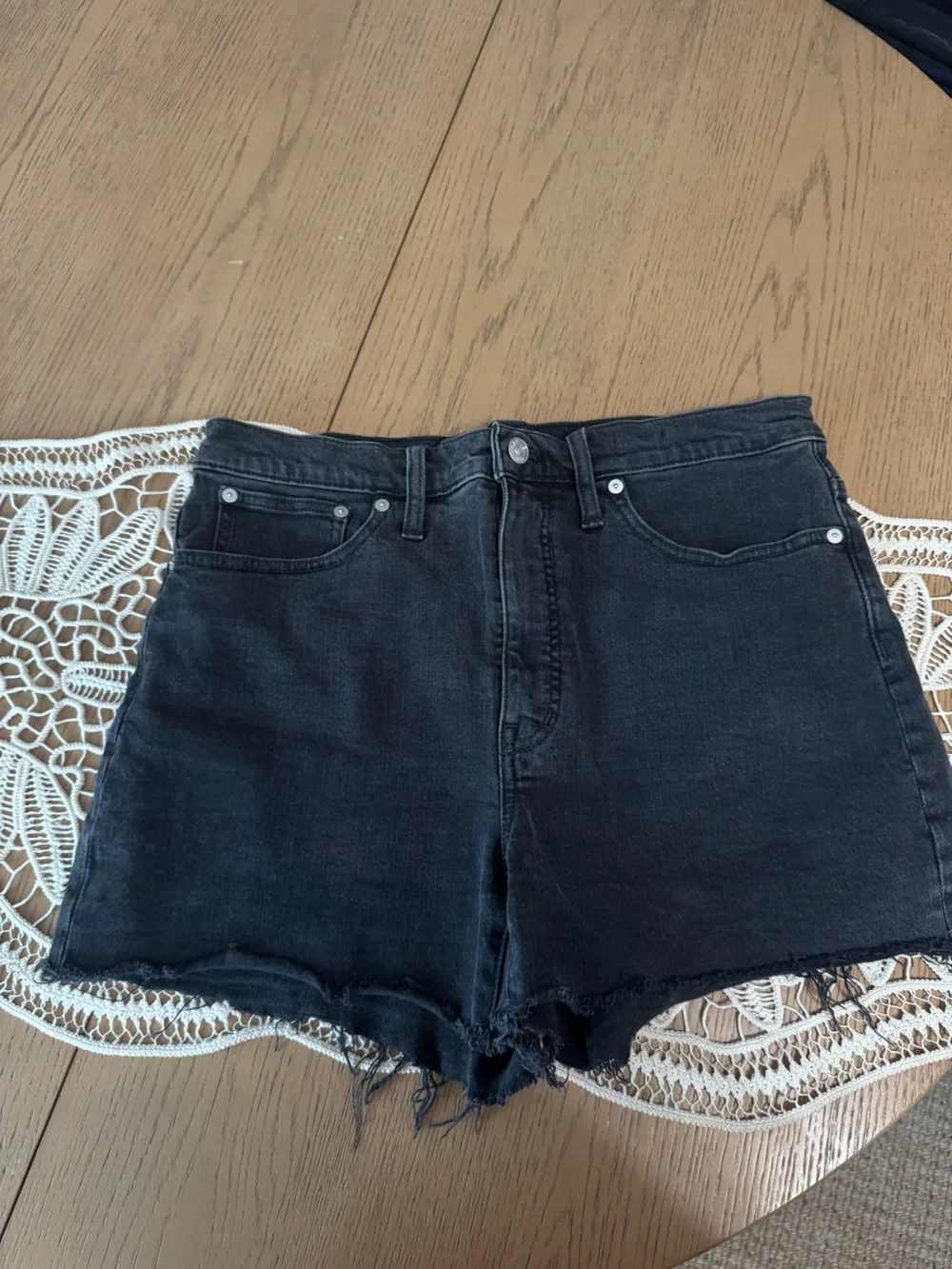 MADEWELL - High-Rise Denim Shorts - Black Size 30